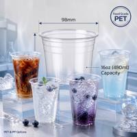 Gobelets en plastique PP transparents et durables pour café glacé, eau, boissons gazeuses – Contenants jetables pour boissons, idéaux pour les bureaux