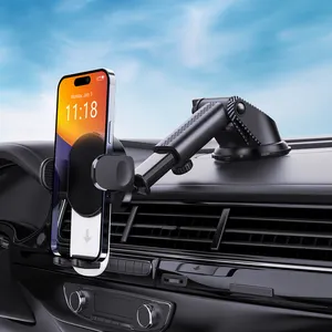 Nieuwe Auto Mount Mobiele Telefoon Houder Met 360 Roterende Telescopische Arm Voor Auto Telefoonhouder Universele Voorruit Dashboard Mount