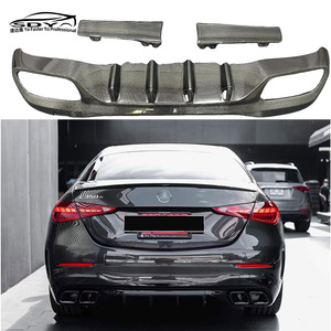 W206 Classe <span class=keywords><strong>C</strong></span> <span class=keywords><strong>63</strong></span> Style Diffuseur arrière en fibre de carbone Lèvre de pare-chocs arrière pour <span class=keywords><strong>Mercedes</strong></span> Benz W206 Classe <span class=keywords><strong>C</strong></span> C200 C260 C43 - Product Image 1