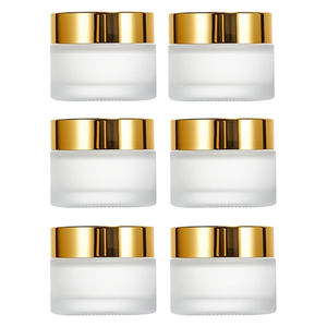 Tarros Personalizados con Tapa Dorada Brillante en Color CMYK, Envases Cosméticos de Plástico PP de 250 ml Ecológicos para Crema Facial y Corporal - Product Image 1