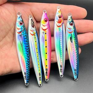 Leurres de pêche métalliques coulants pour la pêche au jigging, 30g 40g 60g 80g 100g 120g 150g, pour lancer et la pêche au jigging - Product Image 1