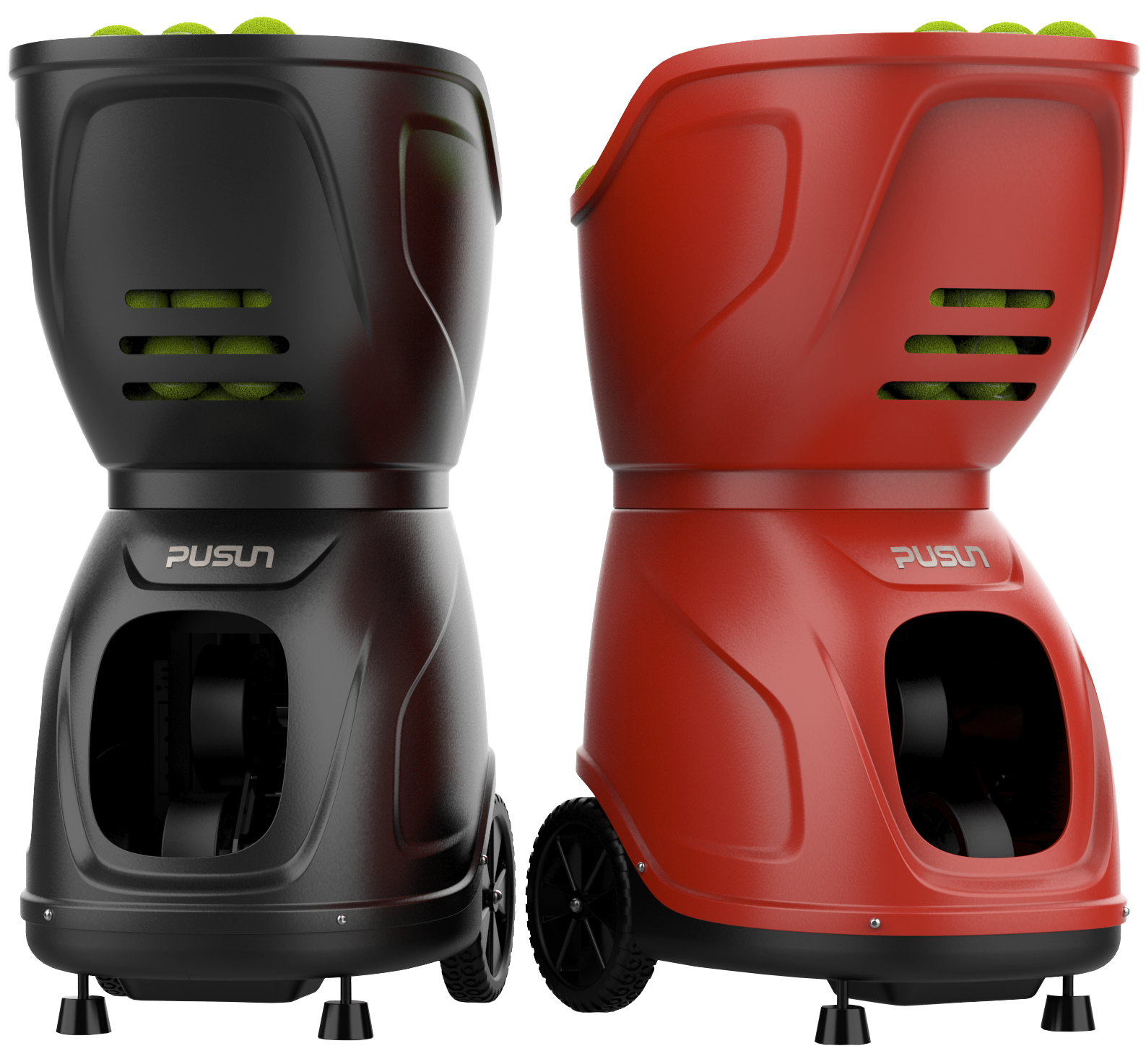 Automatic Large Capacity Long Battery Life ABS Tennis Machine PUSUN PT-9001 20-140km/h Speed Range Training