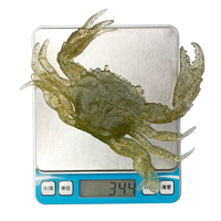 WEI vente chaude en gros 12cm 34g crabe eau salée artificielle lumineuse lueur en plastique souple appâts de pêche leurres