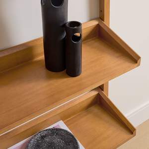 Mensole di lusso della metà del secolo modulari 2 librerie soggiorno mobili <span class=keywords><strong>in</strong></span> <span class=keywords><strong>legno</strong></span> scaffali da parete - Product Image 3