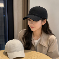 Casquette de baseball personnalisée non structurée, broderie OEM, style vintage, visière large structurée pour femme