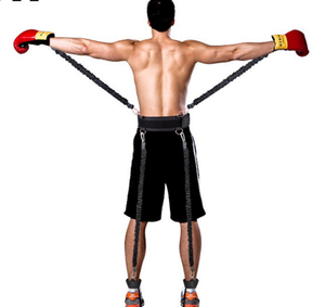 Assortiment <span class=keywords><strong>de</strong></span> bandes <span class=keywords><strong>de</strong></span> résistance pour boxer, ceinture d'entraînement, puissance et agilité des jambes, puissance 150 lbs - Product Image 2
