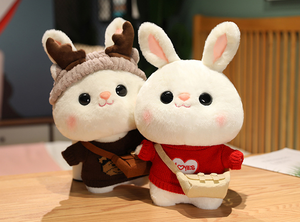 Simpatico coniglio morbido Bunnie con <span class=keywords><strong>vestiti</strong></span> che cambiano Peluches - Product Image 3