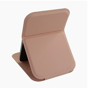 Wholesale Mixed PU Color <b>Compact</b> Foldable Handheld Square Shape Personalized Box Printed Makeup <b>Mirror</b> - Product Image 5