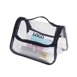 Designer <strong>Make</strong> <strong>up</strong> Pouch Cosmetic Foldable Embroidery Makeup <strong>Trolly</strong> Black Custom Clear Pvc Toiletry Bag - Product Image 1