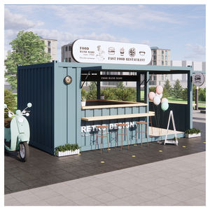 Struttura in acciaio su misura contenitore modulare casa 20FT 40FT contenitore giardino casa contenitore bar con negozio - Product Image 5