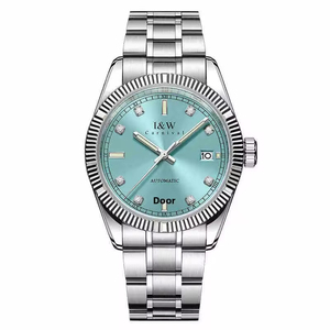 Reloj de Negocios Clásico OEM con Bisel Dentado, Diseño Personalizado, Cambio de Logotipo, Movimiento Automático Mecánico Luminoso - Product Image 4