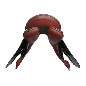 Silla de Montar Inglesa de Cuero Premium Multiusos, con Armazón de Madera para Salto, Asiento Profundo, Cantle Alto, Ajustable, para Equitación - Product Image 2