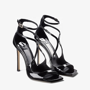 Sandali Estivi da Donna Personalizzati con Tacco a Spillo, Punta Aperta, Chiusura con Fibbia, in Pelle Verniciata Traspirante e Leggera - Product Image 5