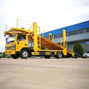 Flatbed Tow Truck Wheel Lift Flat <b>Bed</b> Car Hauler One Towing Three Car Carrier Road Recovery Rollback Tow Truck - Product Image 6