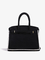 Tas Polyester Platinum dengan Penutup Lipat, Kapasitas Besar, Portabel, untuk Perjalanan, Gaya Klasik, Bahan Handuk, Desain Eksplosif Lintas Batas
