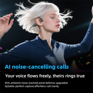 أحدث سماعات أذن لاسلكية بتقنية التوصيل العظمي IPX8 لـ V6.0 مع تقنية إلغاء الضوضاء وذاكرة 32 جيجابايت وشاشة LED وشحن مغناطيسي للرياضة والسباحة - Product Image 4