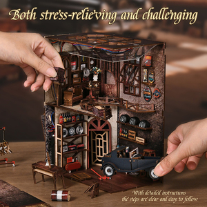 DIY Miniature <strong>House</strong> Book Nook Doll <strong>House</strong> Kit Wooden Puzzle for Christmas Holiday Display Decoration - Product Image 3