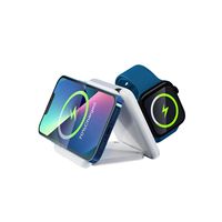 Chargeur sans fil à charge rapide magnétique intelligent pliable 3-en-1 personnalisable pour iPhone iWatch AirPods