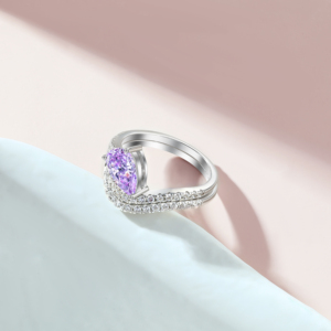 Jewelry Custom Design Supplier 925 Sterling Silver Pear Cut 5A White Cubic Zirconia Fashion Women's Jewelry <b>Rings</b> for Certified - Product Image 4