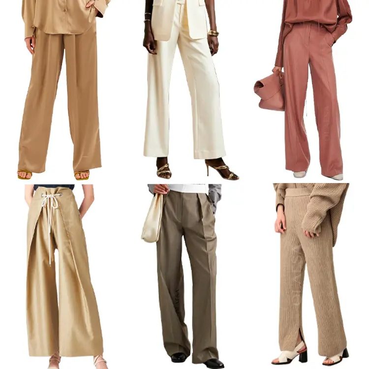 High Quality Ladies Straight Trouser Supplier Loose Casual Pants Manufacturer Vendor Custom Women Trousers For Women Bulk