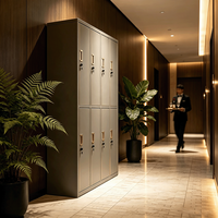 Armoire Métallique Premium Luxe Léger 8 Portes en Acier Épais (0,7 mm) pour Club de Luxe, Salle de Sport, Club de Golf, Bar