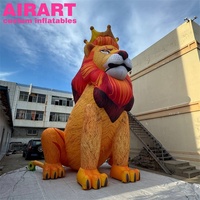 Animal gonflable réaliste de lion, lion gonflable géant pour annoncer la décoration