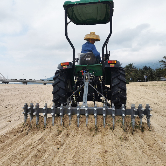 HANDSOMER LF-1900 60HP Diesel New Industrial Steel Beach Cleaner Rake Sweeper Tractor Machine 1900mm Cleaning Width Cleaning