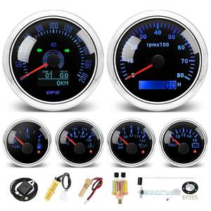Nouveau kit SX-TECH 6 jauges 52mm 85mm avec LED, GPS, compteur de vitesse, compte-tours, pression d'huile/niveau de carburant, température de l'eau, voltmètre, pour automobile - Product Image 1