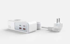 Bande d'alimentation intelligente 2500W avec charge USB GaN 83W chargeur rapide adaptateur de cube de bureau <span class=keywords><strong>prise</strong></span> UE DE 1.5M <span class=keywords><strong>prise</strong></span> de chaussette d'extension - Product Image 4