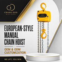 Palans à chaîne manuels à forte charge, en acier résistant à l'usure, vitesse de levage de 10 m/min, protection IP54, pour le déplacement de matériaux en atelier