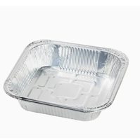 Barquette alimentaire jetable en aluminium, plaque carrée en aluminium pour la cuisson, la préparation culinaire et la restauration