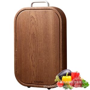 Leking <b>Wooden</b> Cutting Board 40.6x27.9cm Double Sided Kitchen Chopping <b>Block</b> With Handle Solid Wood Rectangle Shape - Product Image 5