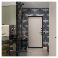 Porte intérieure de luxe pour villas, en bois massif, insonorisée, ignifugée, apprêtée blanche, pré-montée avec cadre