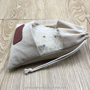 Sac en chanvre naturel avec attaches, pochettes simples pour bijoux et petits cadeaux 8,5 cm * 11,5 cm - Product Image 5