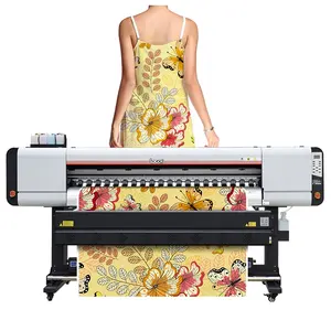Locor 3/4 heads Digital printer 1.9m/6ft sublimation paper textile printing machine plotter price