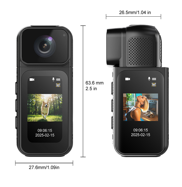Sport Camera Bike Camera 2.7K High-definition Thumb Camera 180° Rotating DV Lens Magnetic Moving Photos and Videoes