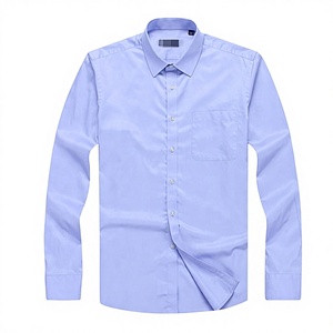 Chemise Oxford à manches longues pour homme, couleur unie, en coton et fibre de bambou, avec impression en relief en caoutchouc - Product Image 4