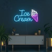 Winbo Ice Cream Shop Décor Neon Lights pour mur Haute qualité Led Sign Publicité Alimentaire Donut Dessert Shop Neon Sign Custom
