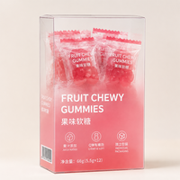 Boîte d'emballage personnalisée en plastique PET transparent pour bonbons gélifiés, fruits à mâcher, boîte en acétate