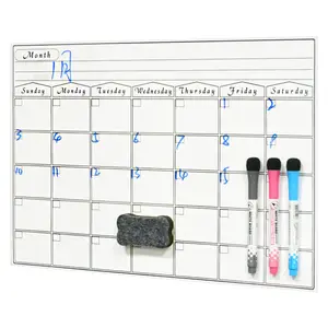Calendario de borrado en seco magnético personalizado, pizarra blanca, mensaje en la nevera, organizador mensual, planificador de horarios, pizarra blanca magnética