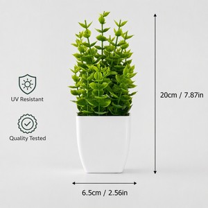 Plantes artificielles en pot, <span class=keywords><strong>fleurs</strong></span> artificielles Shimmer Star dans un pot blanc pour la décoration de la maison, <span class=keywords><strong>du</strong></span> bureau, de la table, style minimaliste - Product Image 4
