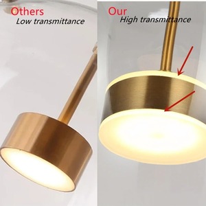 Lámpara de Techo LED Moderna y Creativa con Burbujas de Vidrio Transparente, Estilo Mickey, Iluminación Interior para Restaurantes, Bares y Tiendas de Ropa - Product Image 3