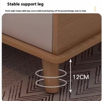Table basse extensible en bois massif de style nordique moderne Ben Wood Ease, design de pieds simple, meubles de salon, garantie 1 an