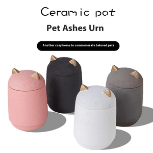 Urne Cinerarie Moderne di Lusso per Cani e Gatti, Vasi Commemorativi Ecologici in Cemento Portland a Forma di Goccia, Forniture Funerarie per Animali Domestici - Product Image 1