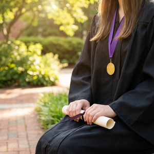 Medaglia di Laurea Cum Laude Personalizzata in Metallo con Nastro, Premio di Onore Magna Summa per Senior, Vendita all'Ingrosso OEM - Product Image 2