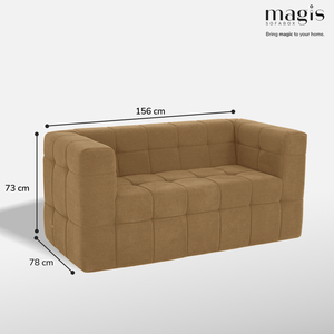 Sofá de Compresión de Fácil Cuidado para Sala de Estar, Diseño Recto con Patrón de Algodón de Azúcar, Esponja sin Estructura para Sótano de Villa - Product Image 2