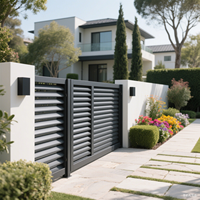 Panneau de clôture à persiennes en alliage d'aluminium réglable au design moderne, durable, résistant à la décomposition, pour jardin, clôture d'intimité, treillis, portails, usage domestique