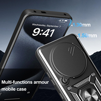 Étui de téléphone antichoc en TPU et PC avec support anneau, compatible Redmi Note 13/14/15 Pro 5G