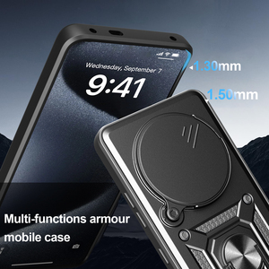 Funda Protectora para Teléfono con Diseño de Armadura de TPU y PC a Prueba de Golpes con Soporte de Anillo, Compatible con <span class=keywords><strong>Redmi</strong></span> <span class=keywords><strong>Note</strong></span> 13/14/15 <span class=keywords><strong>Pro</strong></span> 5G - Product Image 4