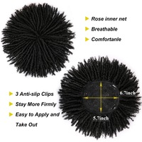 Extension de cheveux synthétiques en fibre de soie africaine haute température, tresses creuses, dreadlocks, sans lacet, perruque afro naturelle, Chine